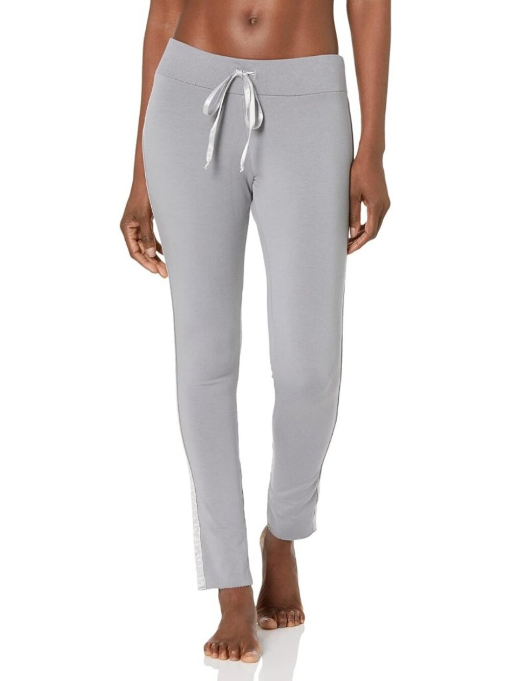 Cozy French Terry Drawstring Pants with Pockets & Satin Stripe, Blush XL